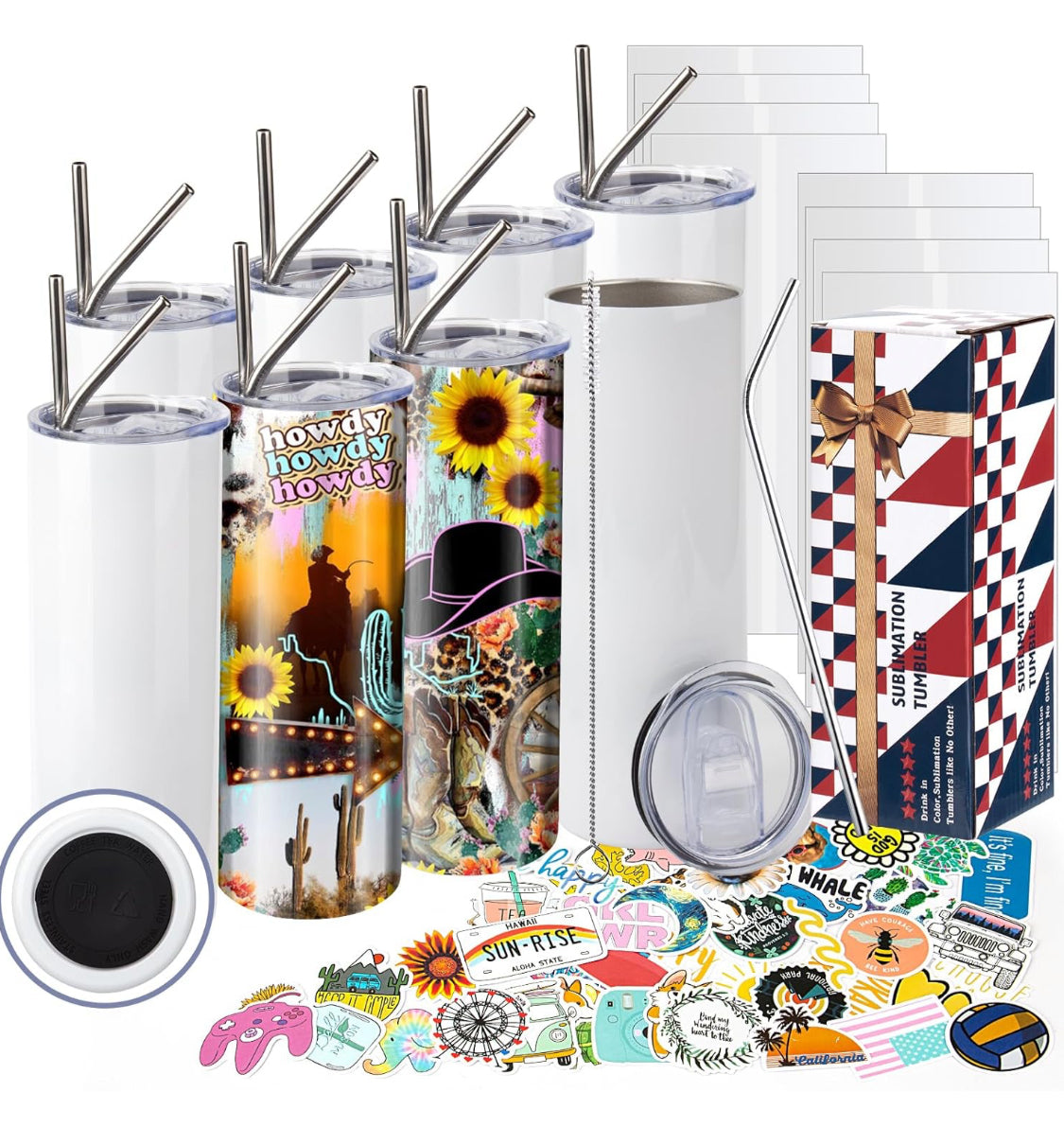 20 oz skinny sublimation tumbler