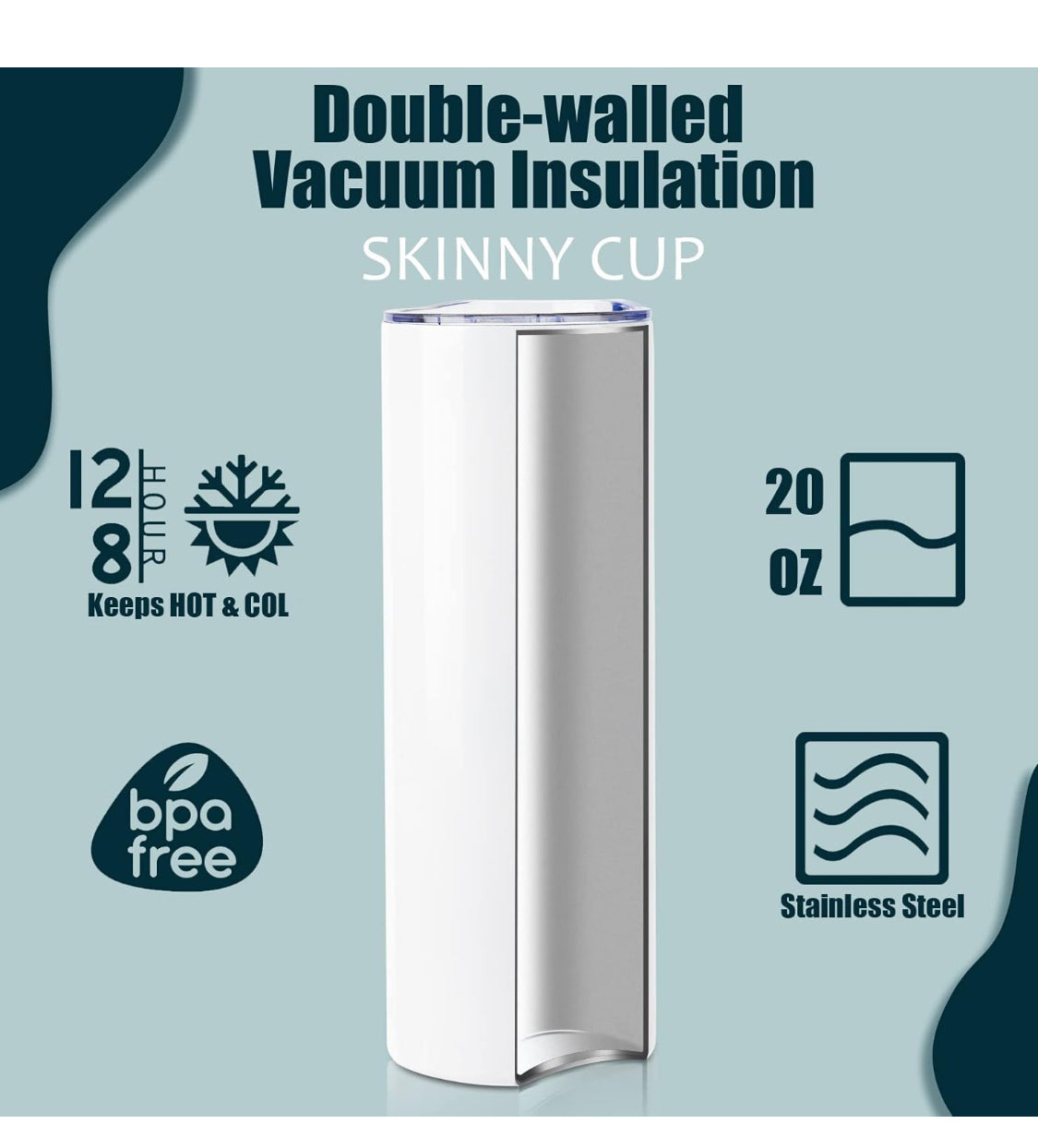 20 oz skinny sublimation tumbler