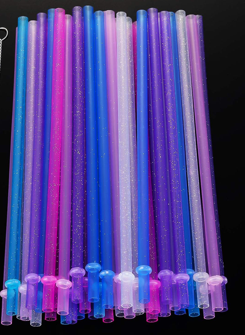 Glitter reusable straws for 16 & 20 oz cups and tumblers